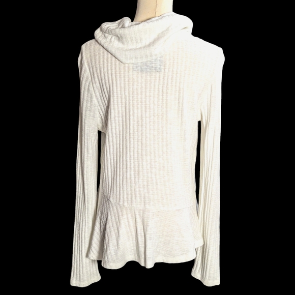 MAEVE Anthropologie Ivory Cowl Neck Top Women's size Medium. - Picture 3 of 9